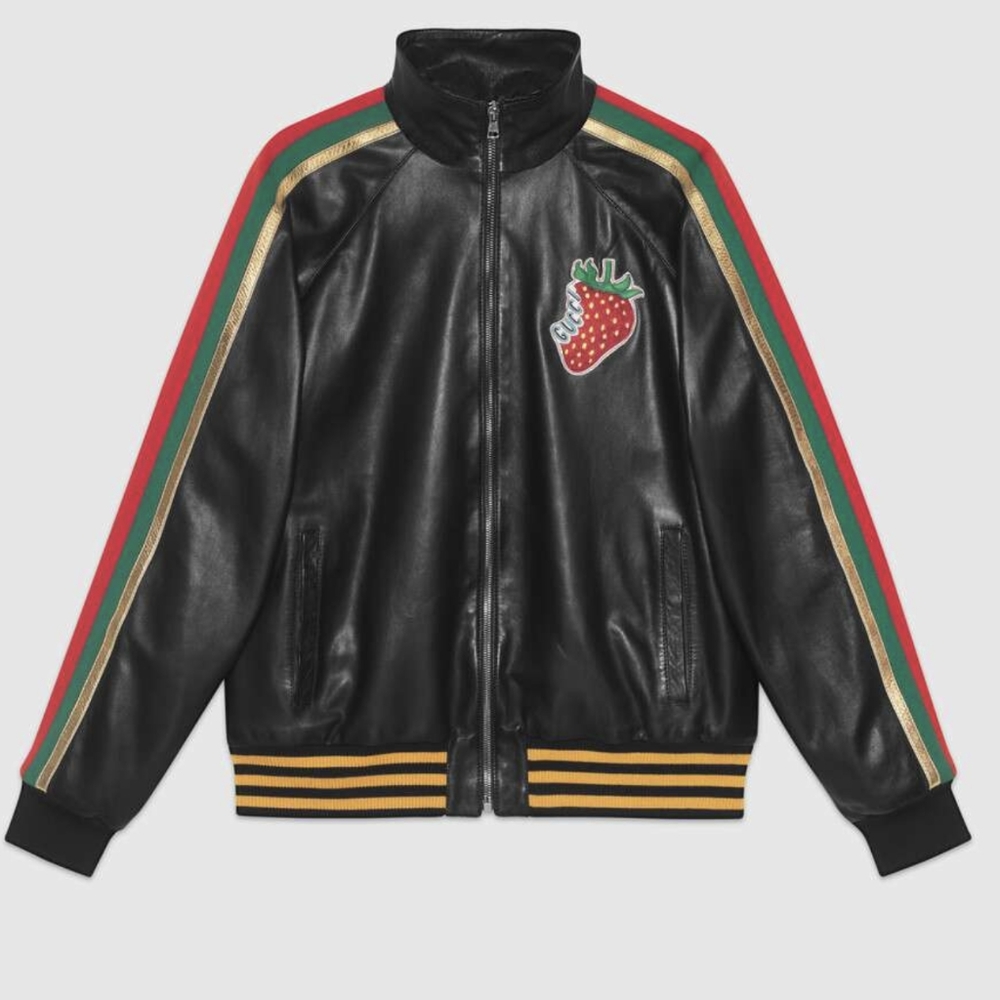 Gucci women leather jacket